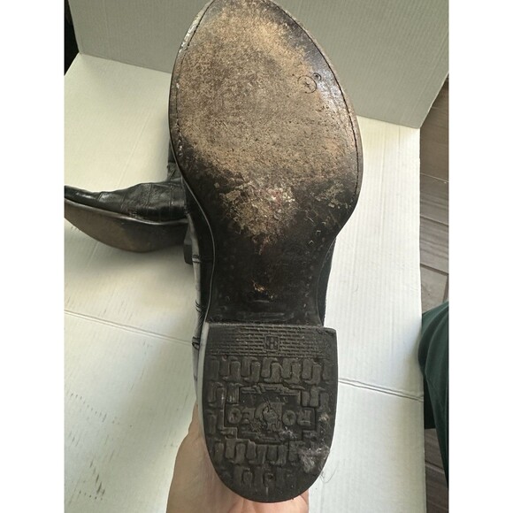 Eel Skin Rodeo Bravo Men’s Cowboy Boots Size 9 And Montana Eel Skin Leather Belt
